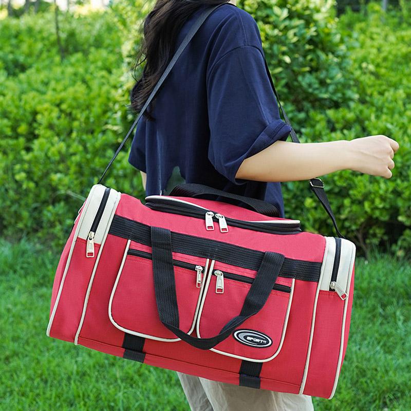 Водонепроницаемая складная дорожная сумка большой вместимости для ручной клади, для путешествий на короткие расстояния, многофункциональная багажная сумка, легкая сумка для хранения, снижающая нагрузку