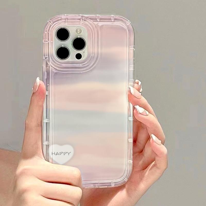 Love Heart Phone Case For iPhone 13 Case iPhone 14 15 Pro Max 11 12 16 XR XS X 7 8 Plus SE Cute Flower Shockproof Bumper Cover