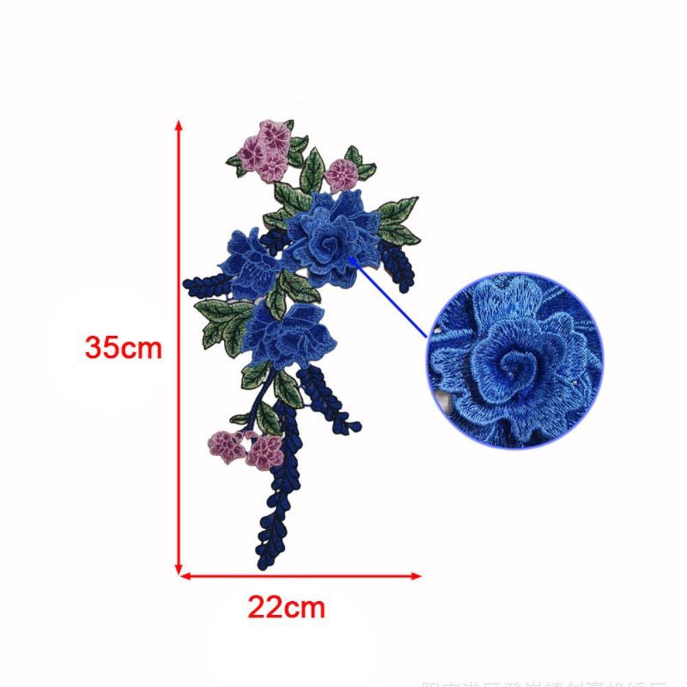 Сделай сам одежда Cheongsam роза пион цветок отделка одежда аксессуары нашивка вышивка аппликация