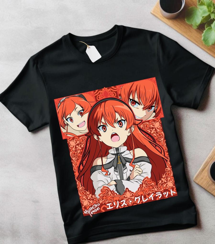 Mushoku Tensei Рокси Мигурдия Футболка Реинкарнация безработного Аниме Футболка Все размеры