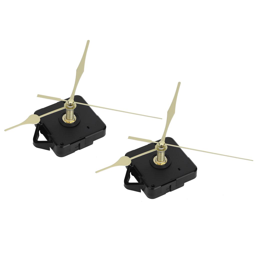 2Set Quartz Clock Movement Pointers Kit Mechanism Fittings DIY Clock Repairing Parts Gold