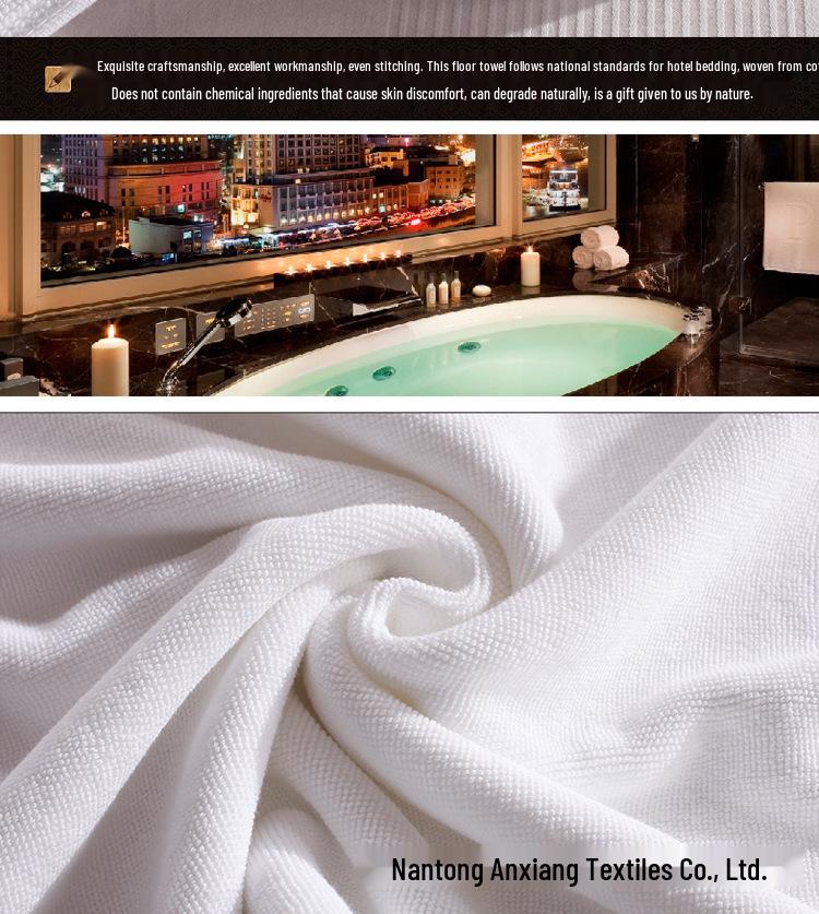 Luxury Star Hotel Cotton Floor Mat - Thick, Non-slip, Machine Washable Bathroom Rug