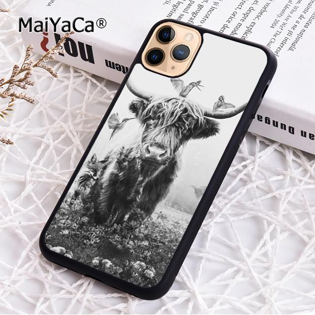 Cute Highland Cow Phone Case For iPhone 17 Air 16 pro max 15 14 plus 12 13 Shell Cover coque