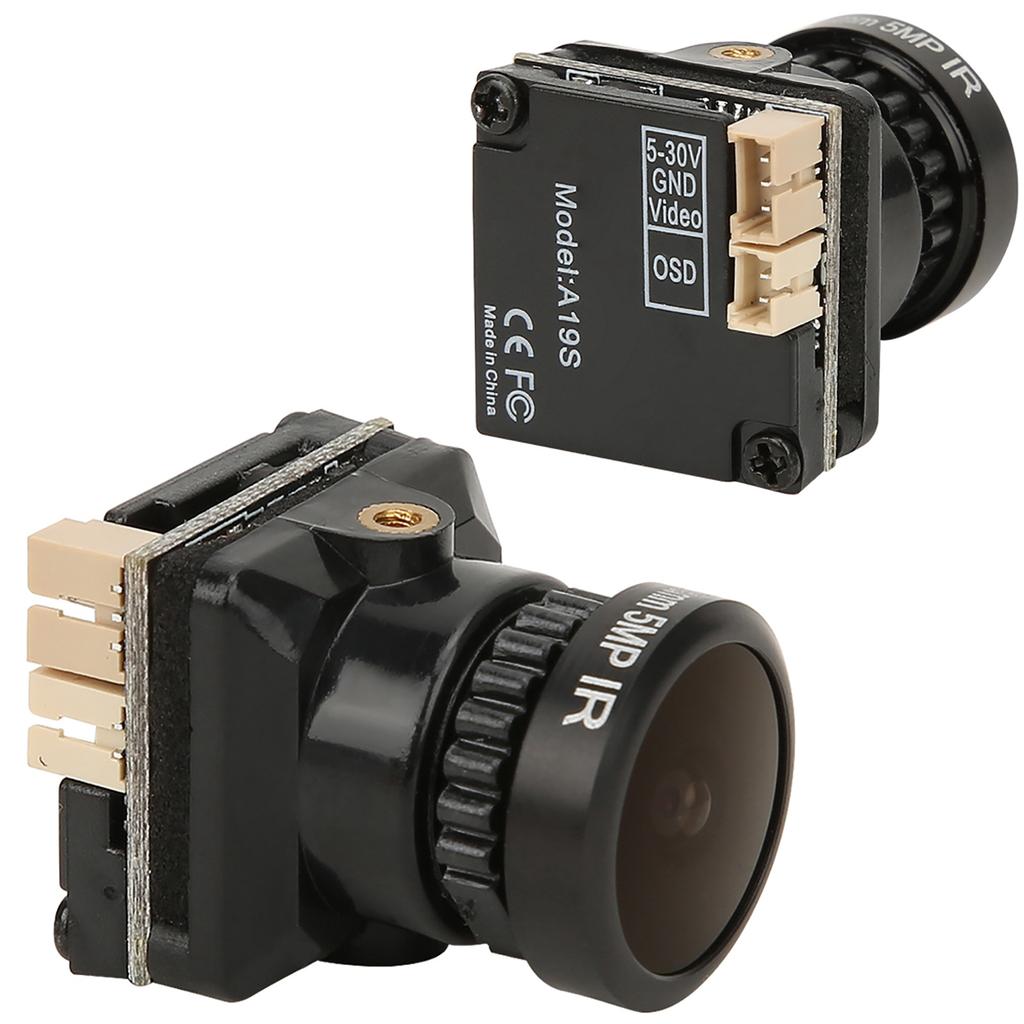 FPV Camera High Definition 1080P 2.3MM Lens OSD for FPV Quadcopter Drone Black