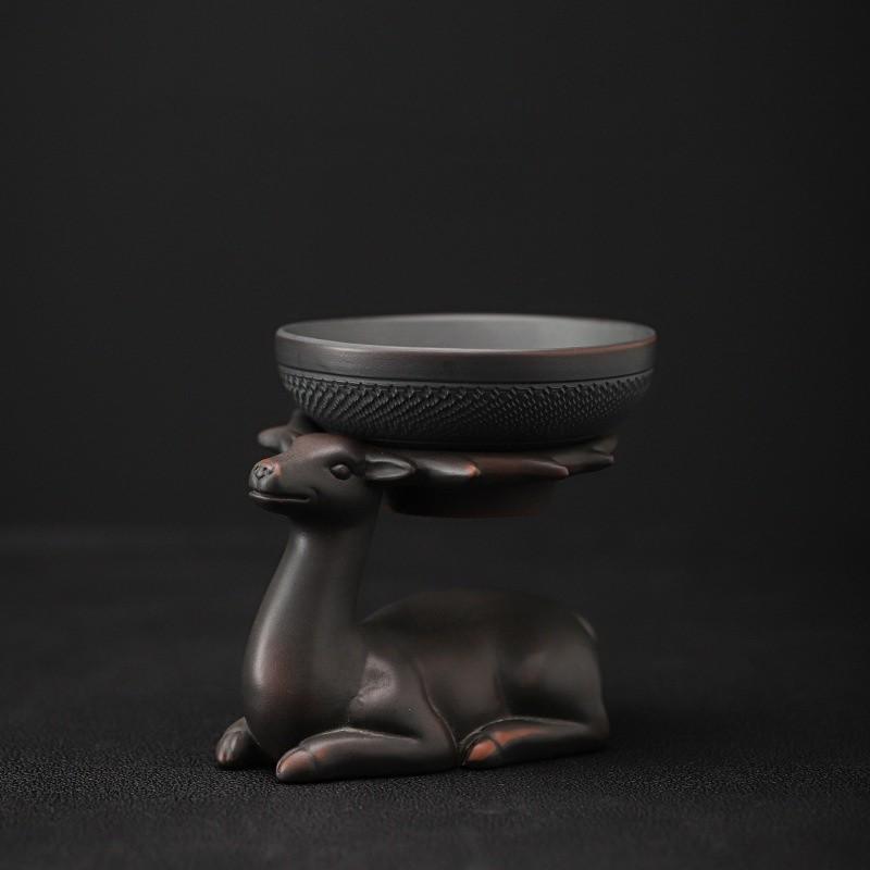 Группа фильтров для чая Jianshui Purple Pottery, ситечко для чая, фарфоровое отверстие для фильтра, подставка для фильтра, принадлежности для чайной церемонии KungFu, чайные принадлежности