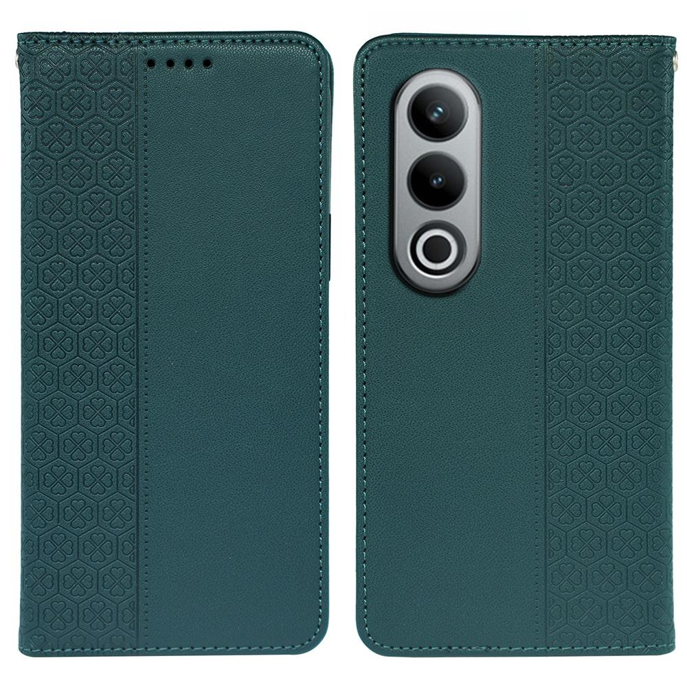 Чехол для OnePlus Nord CE4 5G Кожаный чехол-книжка с четырёхлистным клевером Подставка Кошелёк