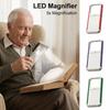 5x Magnification Pull-Out Magnifier Handheld Rectangular Lens Illuminates Magnifier Compact Stretchable LED Magnifier