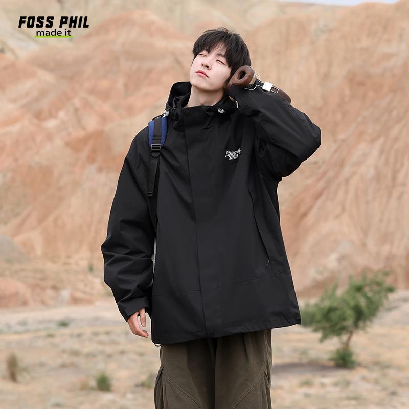 Foss Phil Workwear Jacket for Men And Women, Autumn And Winter Outdoor Windbreaker, Casual Loose Mountaineering Coat