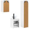 Bathroom Furniture Set 3 pcs Glossy White 33 x 34.5 x 160 cm