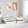 VidaXL Day Bed and Drawers Without Mattress White 90x200 Cm Solid Wood 3302048