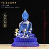 Coloured Glaze Medicine Buddha Buddha Statue Ornament, Light Buddha Buddha Home Worship, Buddha Hall Decoration