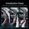 vcxja9 Suitable for Volkswagen Carbon Fiber Texture Steering Wheel Cover with Segmented Quick-Release Design, Durable, for Tiguan Golf T-Roc Polo 