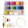 Набор для вышивания Renjzle, нитки для вышивания 50 цветов, набор для начинающих, дизайн пялец для вышивки крестом, ручная работа, набор для вышивания своими руками. В комплекте место для хранения.