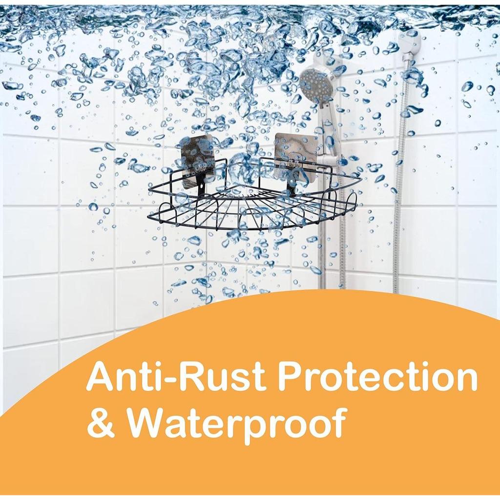 Органайзер для ванной без сверления Полка для ванной Самоклеящаяся || Подставка для угла Держатель для шампуня для аксессуаров для ванной комнаты - Многоцелевой