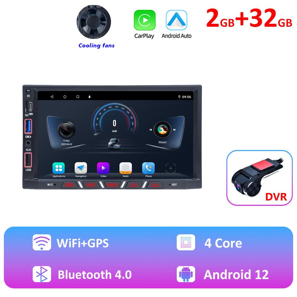 Reakosound 7'' Android Car Radio CarPlay Universal Car Gps Screen Adjustable 2 DIN Car Stereo Radio Navigation Player Head Unit