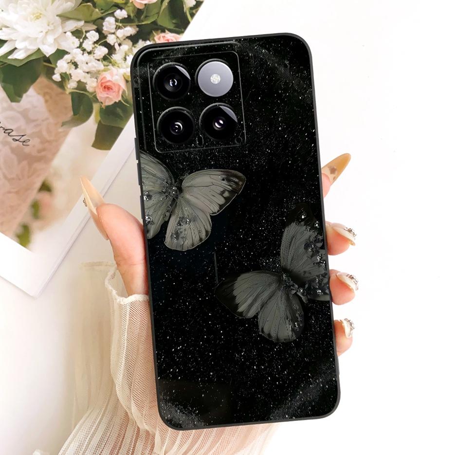 Чехол для Xiaomi Mi 14 Pro Крутой Чехол с Рисунком Совы и Дракона Мягкий Силикон Матовый Чехол для Телефона Для Xiaomi 14 Pro Mi14 5G Задняя Крышка Сумки