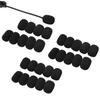 Set of 30 Black Microphone Sponges, Windscreen Covers for Intercom Microphones, Noise Reduction, and Loudspeaker Replacements (30*22*8mm)