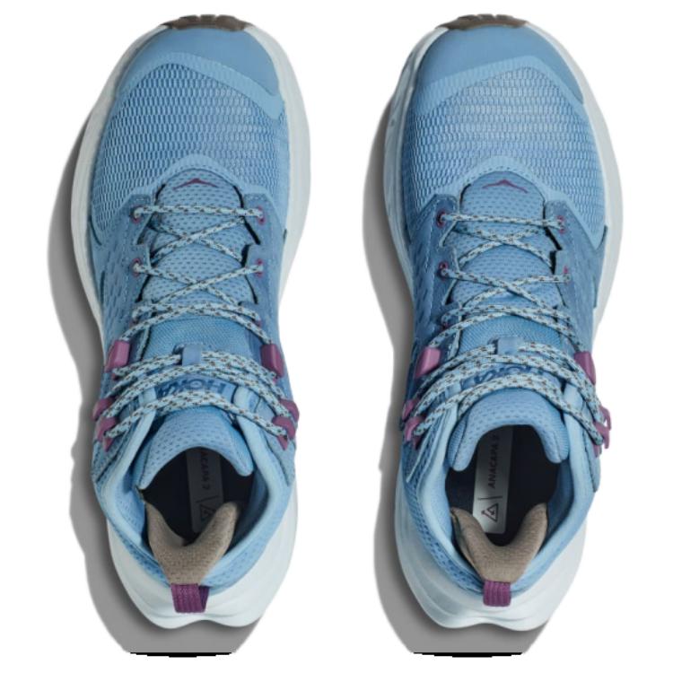 HOKA One One Женские треккинговые ботинки Anacapa 2, устойчивые к скольжению и истиранию, средняя высота, синие 1142831-DLL
