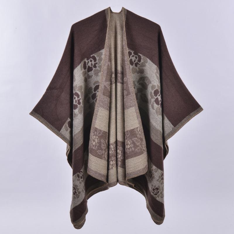 AEC Hand-sewn Edge Thickened and Lengthened Open Hot-selling Cape Air Conditioner Warm Decorative Shawl Scarf