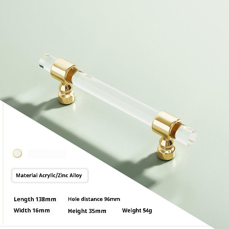 Acrylic Cabinet Door Handle Cabinet Transparent Crystal Drawer Wardrobe Door Handle Kitchen Bedroom Plexiglass Furniture Handle