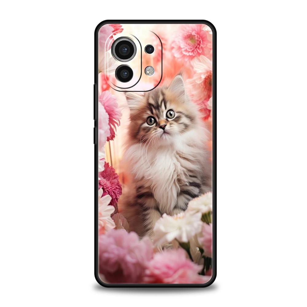 Cute Detection Cat Phone Case Cover for Xiaomi Mi 15 14 13 12 11 Ultra 14T 13T 12T 11T 10T Pro Lite 5G Soft TPU Fundas Shell Bag
