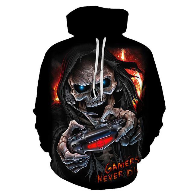 Men's Hoodie 3d Print, Horror Theme Hoodie Fashion Autumn and Winter Men's Sportswear