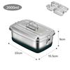 Stainless Steel Lunch Box Interlayer Divided Food Storage Container Sealed with Handle Microwave Oven Lunch Box Camping