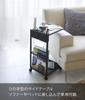 Yamazaki Jitsugyo 7156 Side Table Wagon Черный Приблизительно. Ш27,5 x Г32 x В55 см Башня с роликами Подставка для журналов Кейс для аксессуаров