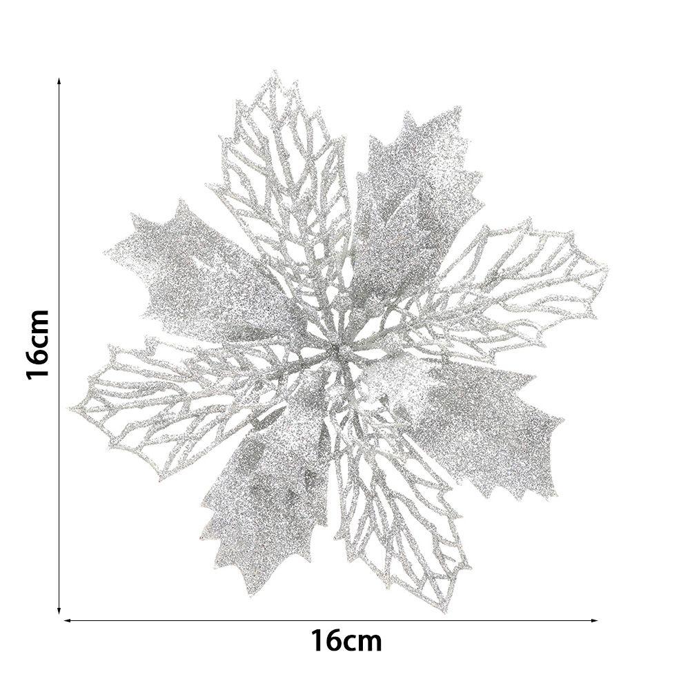 New Year Decor Christmas Flowers Fake Flowers Home Xmas Ornaments Christmas Tree Decorations
