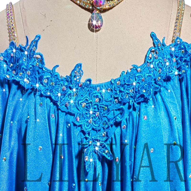 New Latin Dance Competition Costume Performance Women's Art Exam Flash Diamond Adult and Children's Customized Clothing