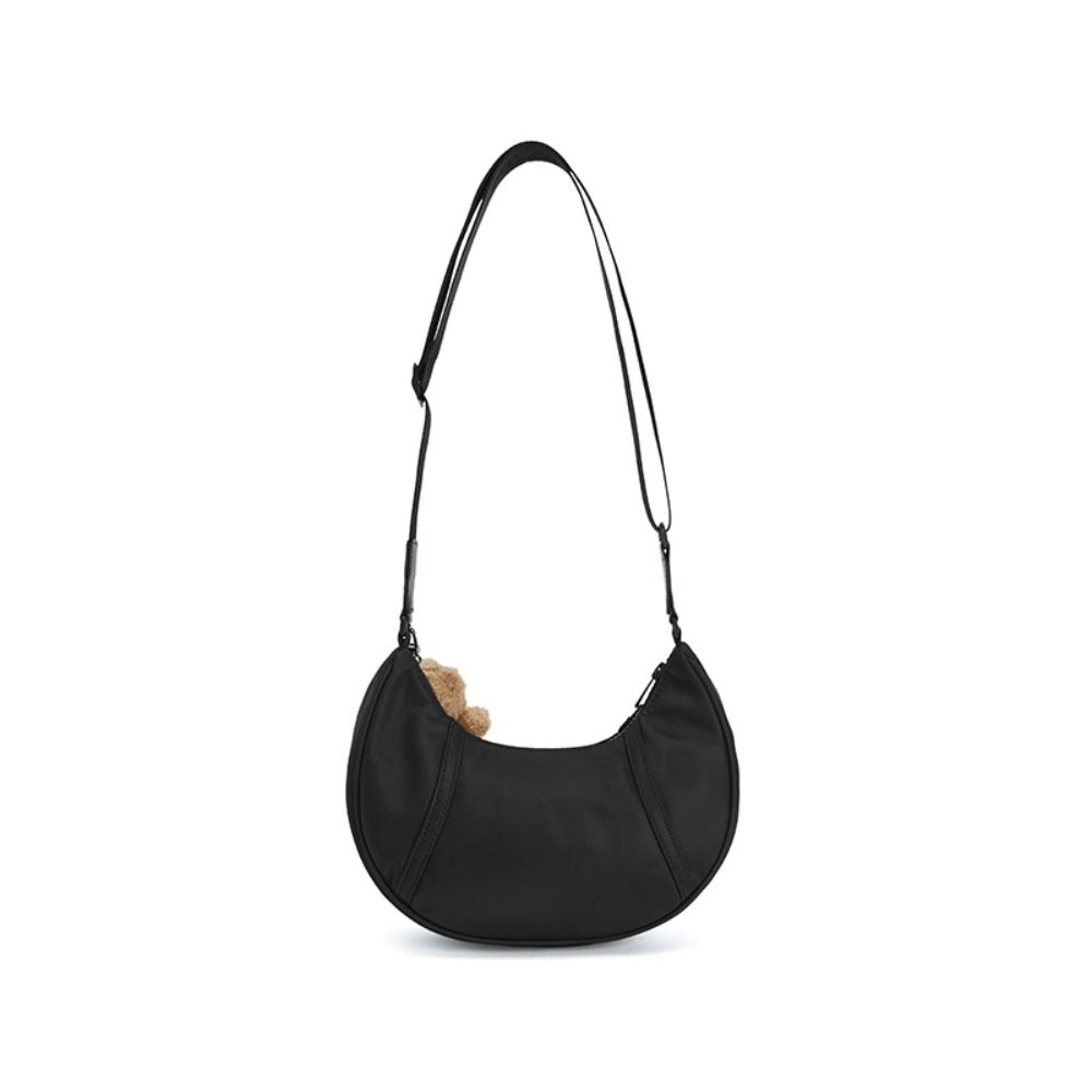 New FILA ORIGINALE Fabric Shoulder Bag Women's Black F13W539161FBK