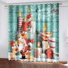 Рождественские детские кавайные шторы, украшенные мультяшными шторами с изображением Санты, оленя и снежинок, праздничная атмосфера