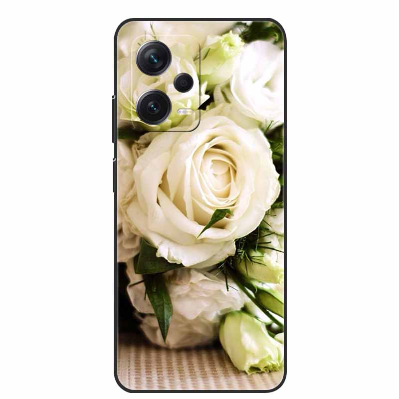 Мягкий чехол для Xiaomi Redmi Note 12 Pro 5G Черный ТПУ Силиконовый Чехол для Redmi Note 12 Turbo 5G / Note12 Pro Plus Pro+ Волк