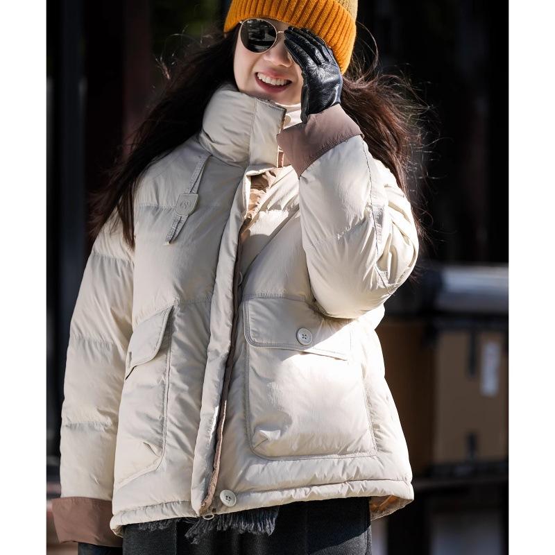 Зимнее Новое Повседневное Универсальное Женское Короткое Хлопковое Пальто Женская Утепленная Свободная Куртка