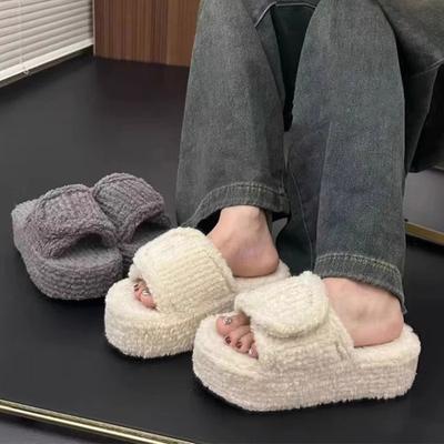 Дизайнерские регулируемые тапочки-липучки, женская осенняя нишевая ультралегкая модель высокой ценности на высоком каблуке, шлепанцы на один ремешок