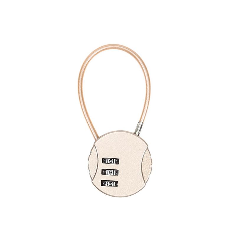 3-Digit Cable Luggage Locks Multifunctional Re-Settable Combination Padlocks Backpack Suitcase Code Locks for School Office