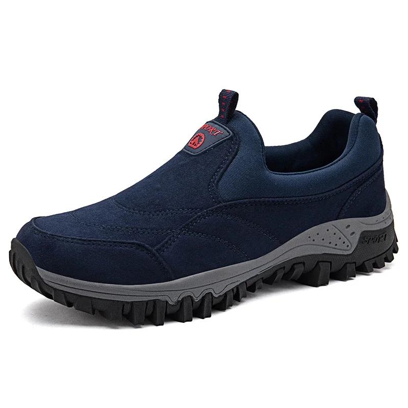Зимняя повседневная обувь Мужские дышащие кроссовки Zapatillas Hombre Slip-on Soft Platform Outdoor Мужские кроссовки Противоскользящие походные туфли