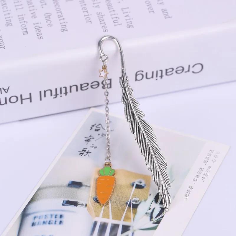 Креативные канцелярские принадлежности с перьями Separador De Libro, инструмент для книги, Marque Page B02, милая металлическая закладка для книг