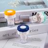 1Pcs Contact Lens Cleaner Case Box Manual Rotation Type Storage Holder Cleaning Tool