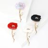 Alloy Flower Brooch High-End Fashion Petal Pin Brooch Jewelry Temperament Coat Suit