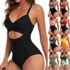 European & American Women's Sexy Backless One-Piece Swimsuit with Slim Hollow Design