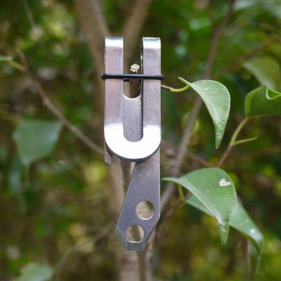 Зажим для денег, многофункциональный мини-тонкий кошелек из нержавеющей стали, минималистичный карабин, крючки-защелки