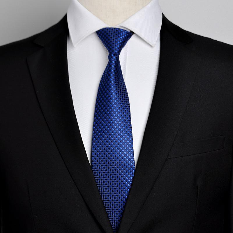 Lazy Zipper Tie Men's Formal Business Professional Easy Pull 8c Suit Blue Groom Wedding