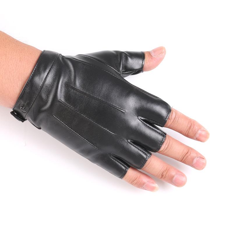 Новый Мужской Тонкий Уличный Танец Сценическое Выступление Индивидуальность ПУ Кожа Сексуальные Митенки Мужской Ночной Клуб Панк Хип-Хоп Мода