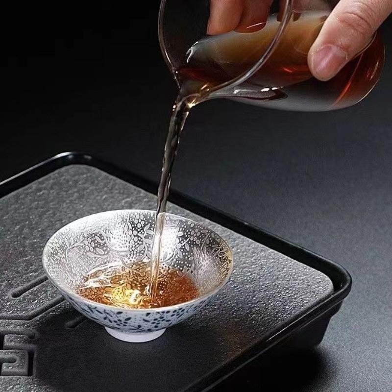 Творческая керамическая чашка Master Cup из стерлингового серебра 999 пробы, офисная маленькая чайная чаша, бытовая ручная работа, китайская посуда для кунг-фу