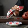 Creative Blue and White Umbrellas Tea Bowls Ceramic Filter Screens Tea Ceremony Accessories Decorations and Ornaments