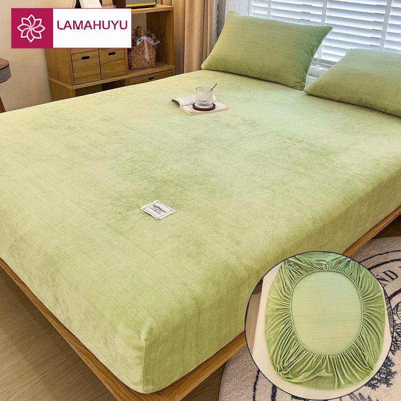 Теплая фланелевая простыня на резинке для односпальной/двуспальной кровати. Очень мягкий, теплый защитный чехол, приятный для кожи наматрасник.