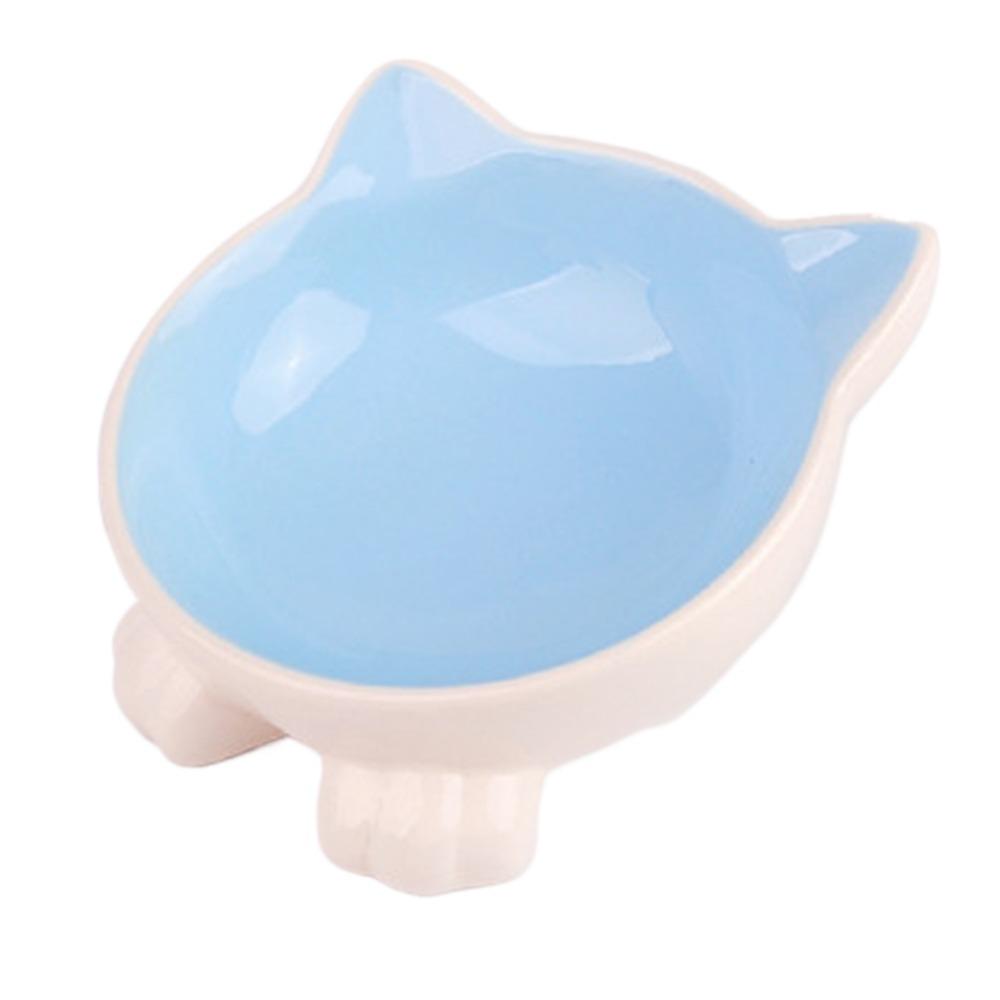 Наклонная миска для кормления собак, милая миска для питья для домашних животных, керамическая миска для кошек, защита шеи