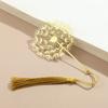 Sunflower Metal Hollow Book Mark Hollow Tassel Pagination Mark Creative Book Clip  School Supplies