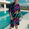 Man Summer New Casual Clothing Sets 3D Print Men T-Shirts Short Pants 2 Piece Outfit Newest Outdoor Trend Short Sleeve Tracksuit